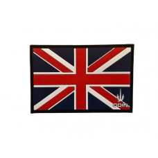 ODIN Large Rubber Union Flag Patch Full Colour 12 cm x 8cm Hook Backed