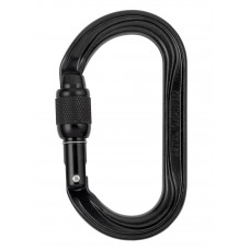 Petzl OXAN High Strength Oval Screw-Lock Carabiner Tactical Black 