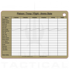 A6 Platoon Ammo Dual Sided Slate Card