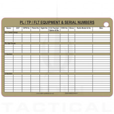 A6 Platoon Equipment Slate Card