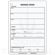 B6 Platoon Warning Order Slate Cards