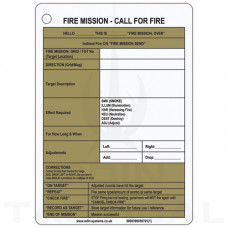 A6 Fire Mission / SITREP Slate / Crib Cards