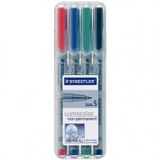 Staedtler Lumocolor 311 WP4 Non Permanent Superfine (4 Colour Wallet)