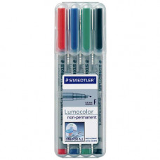 Staedtler Lumocolor 316 WP4 Non Permanent Fine (4 Colour Wallet)