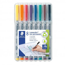 Staedtler Lumocolor 311 WP8 Non Permanent Superfine (8 Colour Wallet) Staedtler Lumocolor 311 WP8 Non Permanent Superfine (8 Colour Wallet)