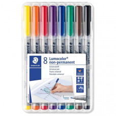 Staedtler Lumocolor 316 WP8 Non Permanent Fine (8 Colour Wallet)