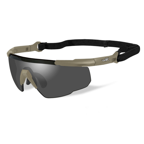 Wiley X Saber Advanced Tan Smoke Clear Rust Ballistic Sunglasses Eyewear