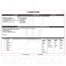 A6 7 Questions Combat Estimate Battle Slate / Crib Card 