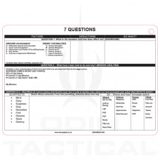 B6 7 Questions Battle Slate / Crib Card 100% Weatherproof