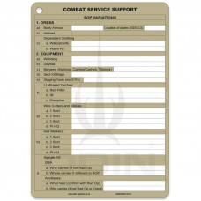 A5 Combat Service Support Slate Card Pack (CSS) 