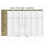 B6 Platoon Ammo / Casualty State Crib / Slate Card