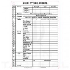 B6 Quick Attack Orders (QAOS) Slate Cards