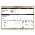 A6 7 Questions Combat Estimate Battle Slate / Crib Card 