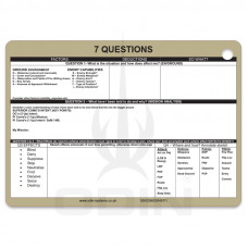 A6 7 Questions Combat Estimate Battle Slate / Crib Card 