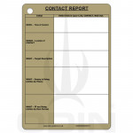 A6 Contact Report Slate / Crib Cards