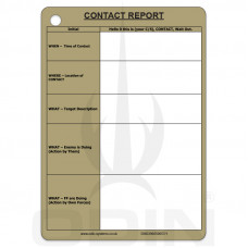 A6 Contact Report Slate / Crib Cards