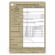 A6 Contact Report Slate (SALTA/WALTA)