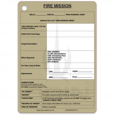 A6 Fire Mission / SITREP Slate / Crib Cards