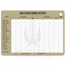 A6 Section Ammo Dual Sided Slate Cards