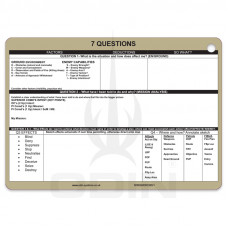 B6 7 Questions Battle Slate / Crib Card 100% Weatherproof