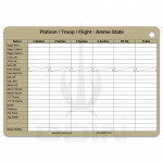 B6 Platoon Ammo / Casualty State Crib / Slate Card