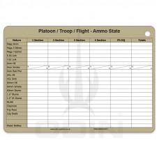 B6 Platoon Ammo / Casualty State Crib / Slate Card