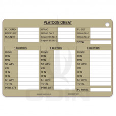 B6 Platoon ORBAT Slate / Crib  Cards