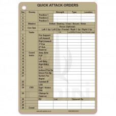 B6 Quick Attack Orders (QAOS) Slate Cards
